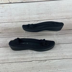 Arcopedico Lyla Sport Womens EU 40 US 9 Slip On Flats Black Knit Stretch